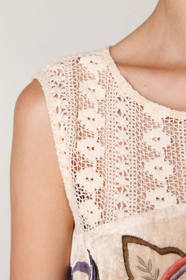 Embroidered Velvet Top #1