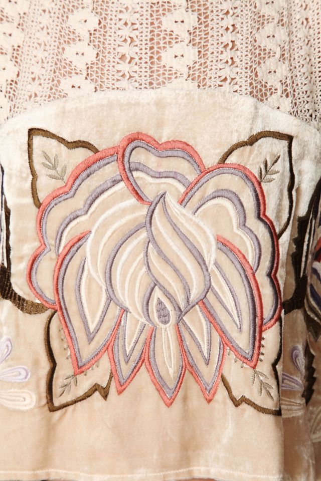 Embroidered Velvet Top #2