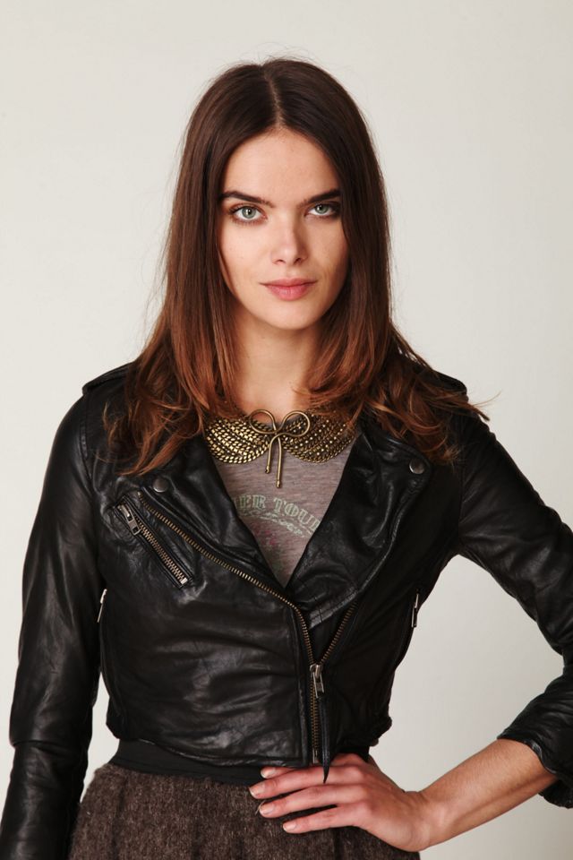 Cropped Biker Jacket #1