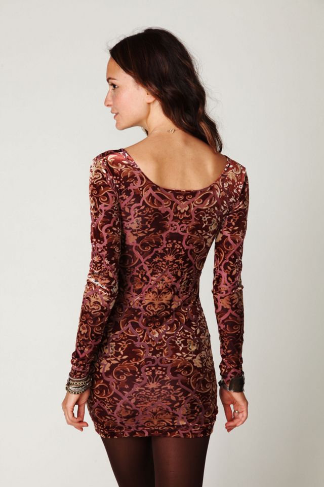 Velvet Burnout Bodycon Slip #1