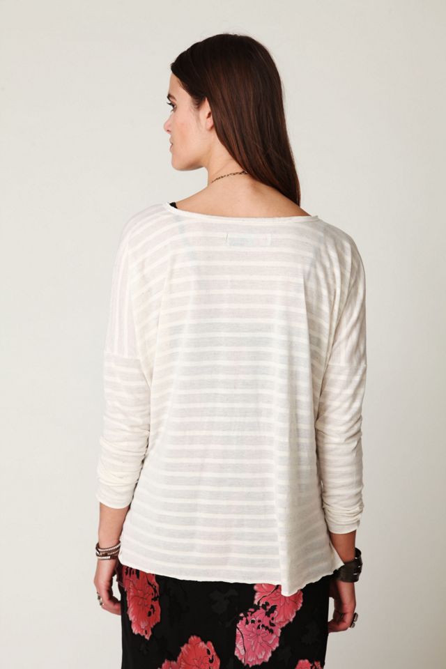 Striped Long Sleeve Boxy Tee #1