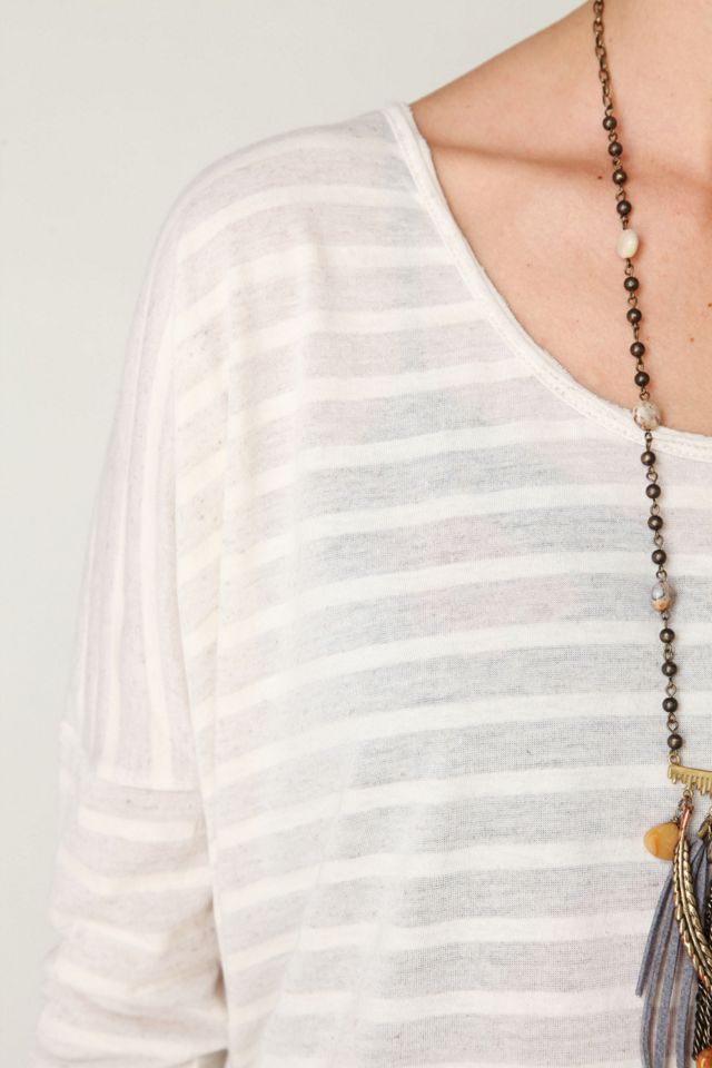 Striped Long Sleeve Boxy Tee #2