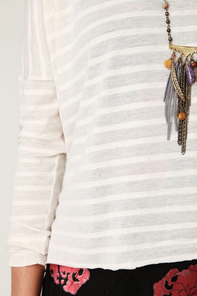 Striped Long Sleeve Boxy Tee #3