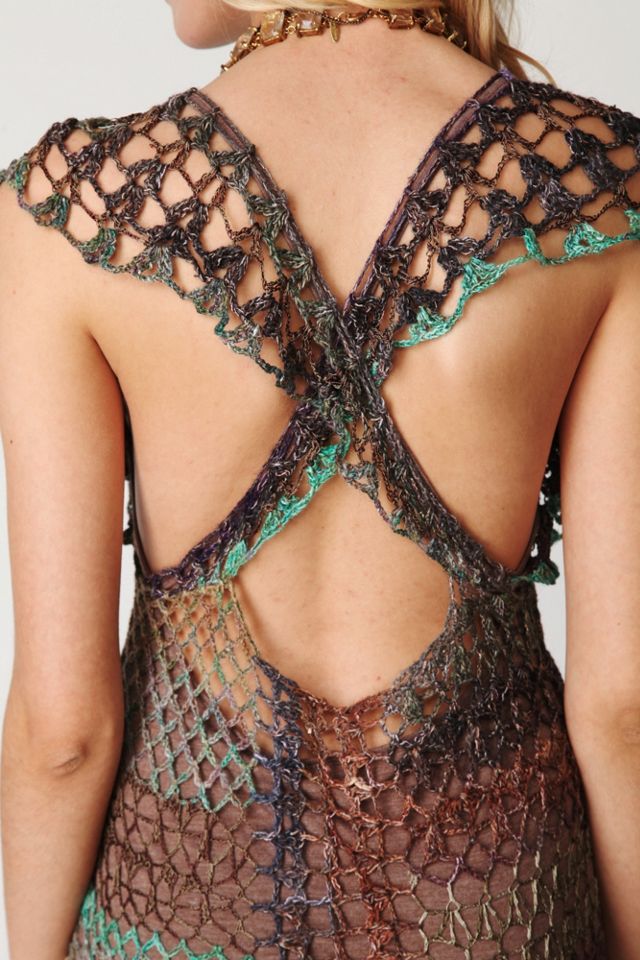 FP Spun Fools Gold Crochet Dress #2