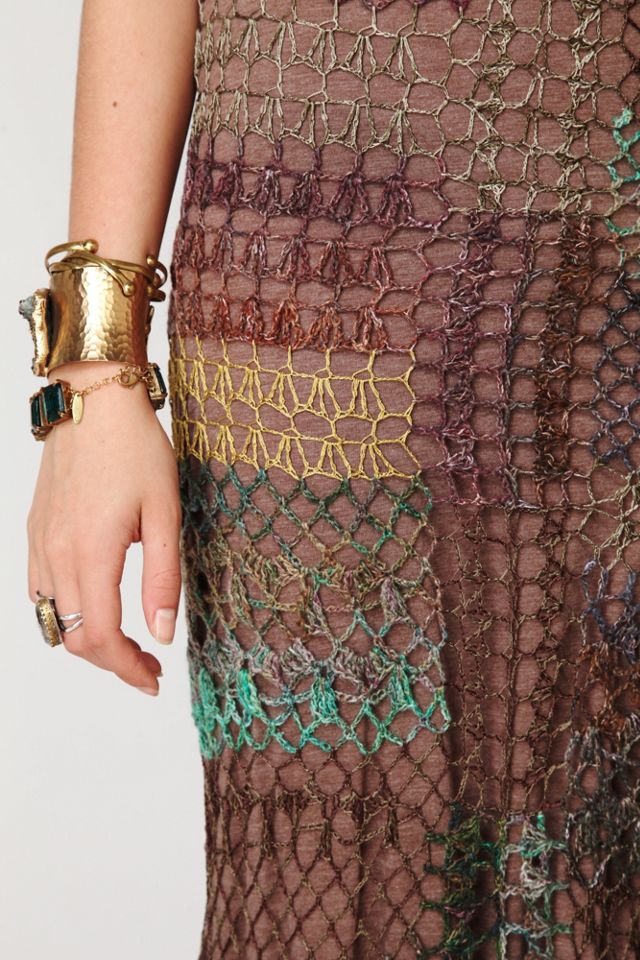 FP Spun Fools Gold Crochet Dress #4