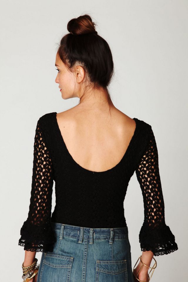 Crochet Bell Sleeve Top #1