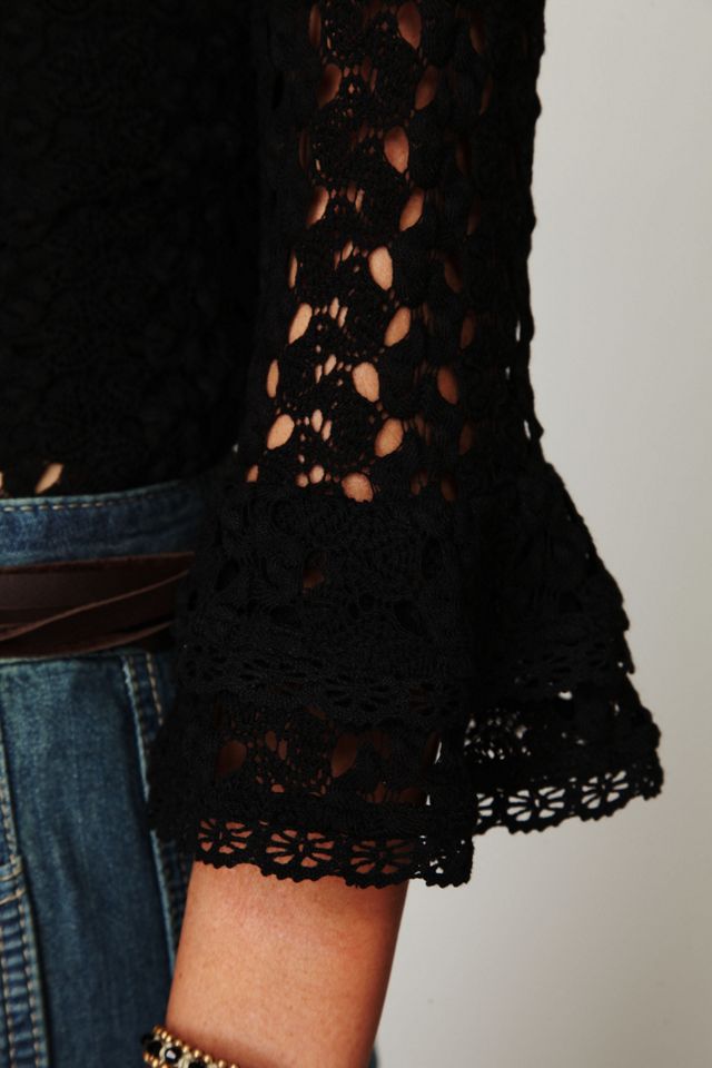 Crochet Bell Sleeve Top #3