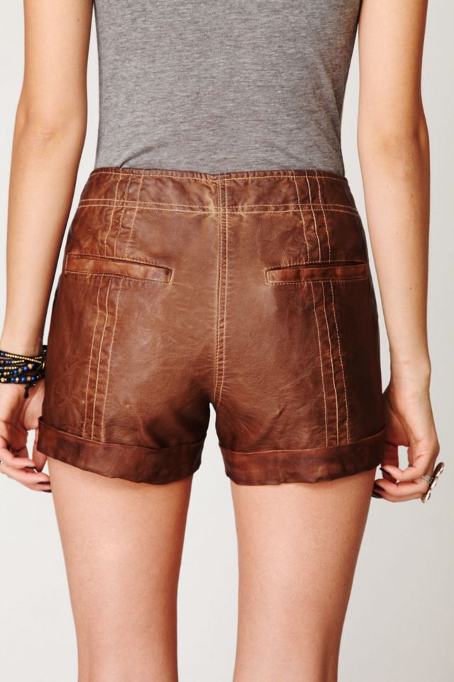 Washed Vegan Leather Short #2