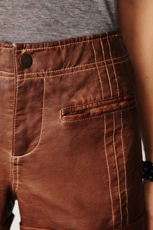Washed Vegan Leather Short #3