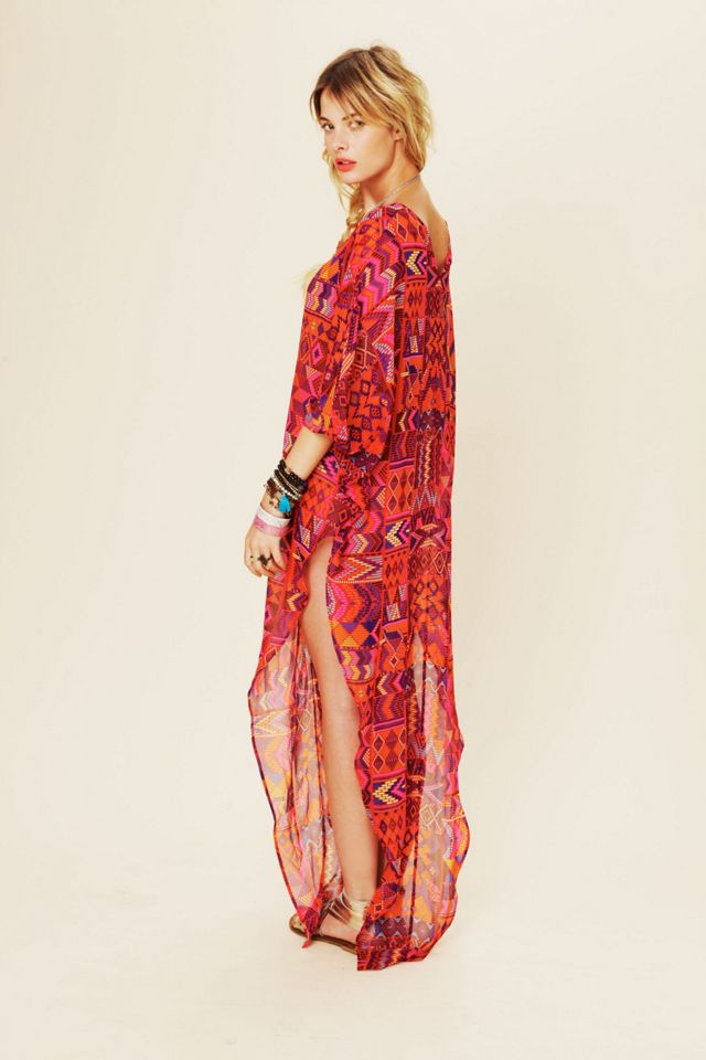 Long Chiffon Poncho Dress #1