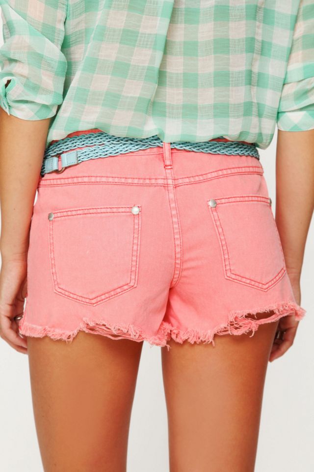 Colored Denim Cutoff Shorts #2