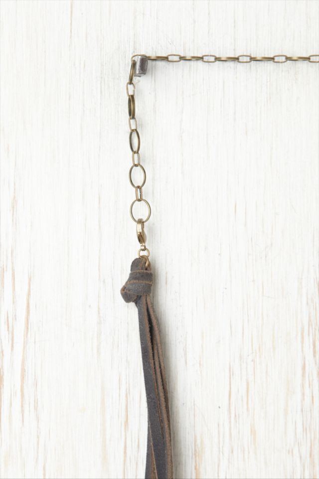 Bolt Suede Ladder Necklace #2