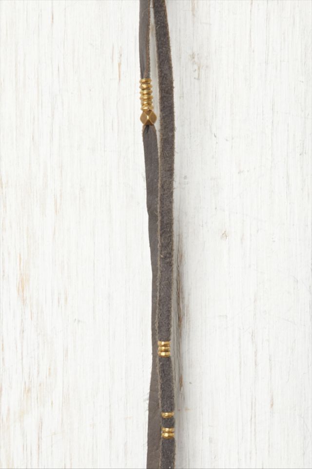 Bolt Suede Ladder Necklace #3