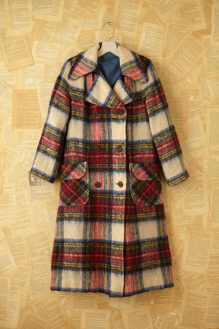 vintage plaid coat