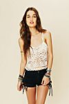 Beaded and Studded Battenburg Crop Cami