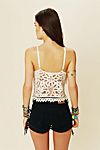 Beaded and Studded Battenburg Crop Cami #1