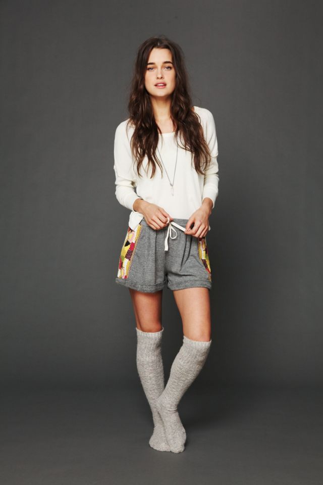 Heather Embroidered Short #4