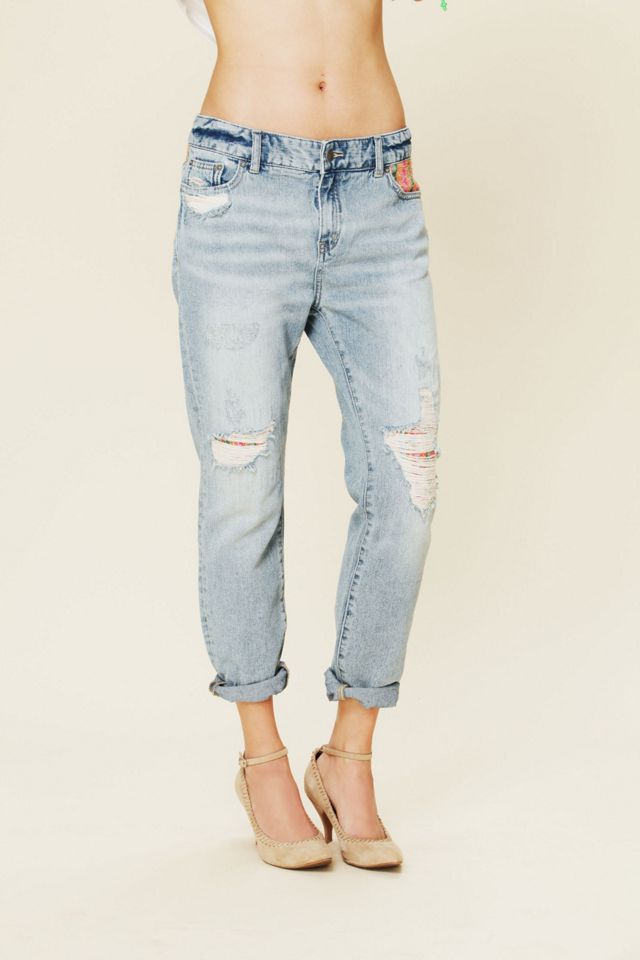 Tapestry Embellished Slim and Slouchy Fit Jeans #1