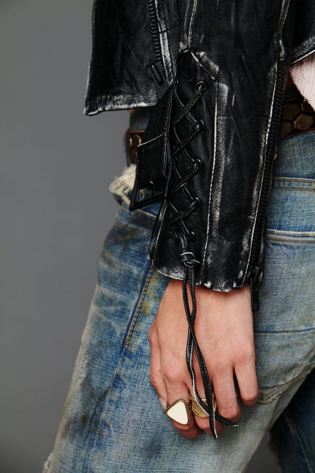 Vanesa Embroidered Leather Jacket #4