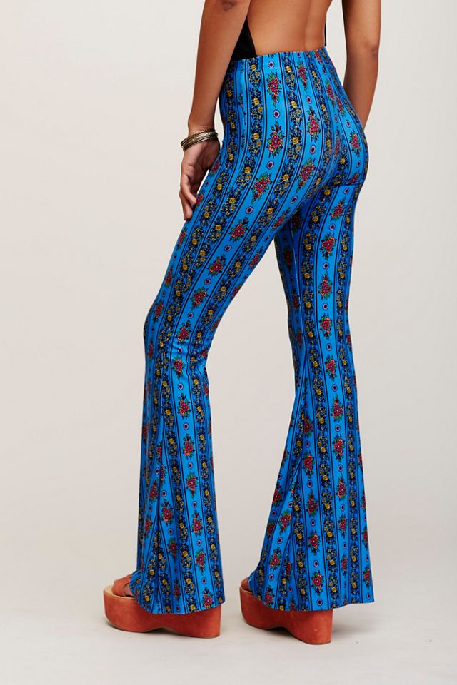Border Print Bell Bottoms #1