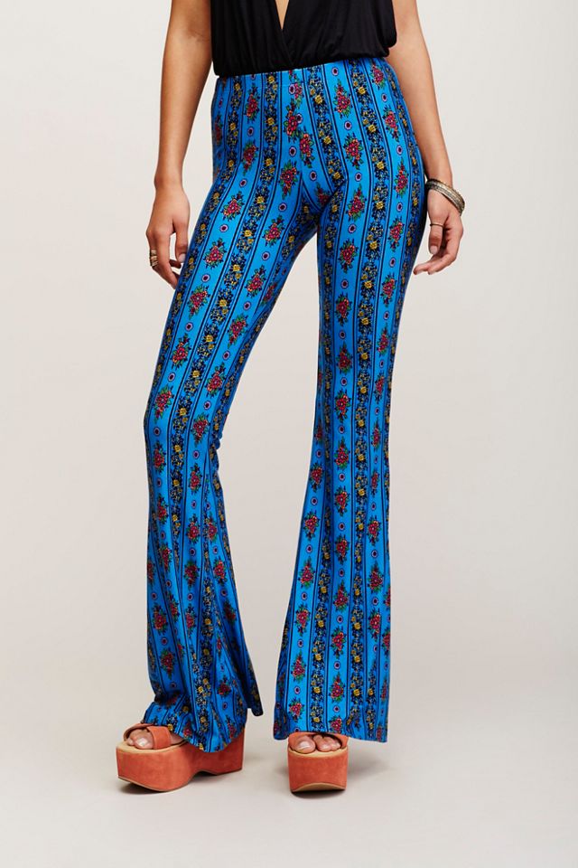 Border Print Bell Bottoms #2