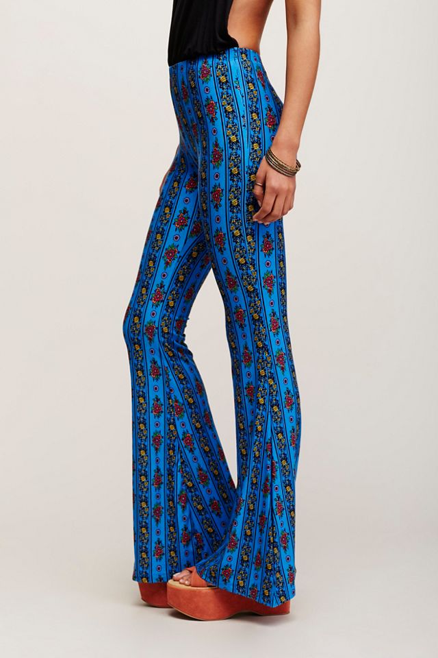 Border Print Bell Bottoms #3