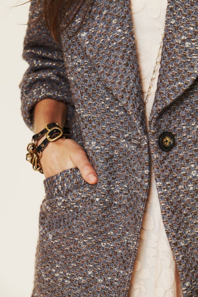 Golden Sun Tweed Coat #3