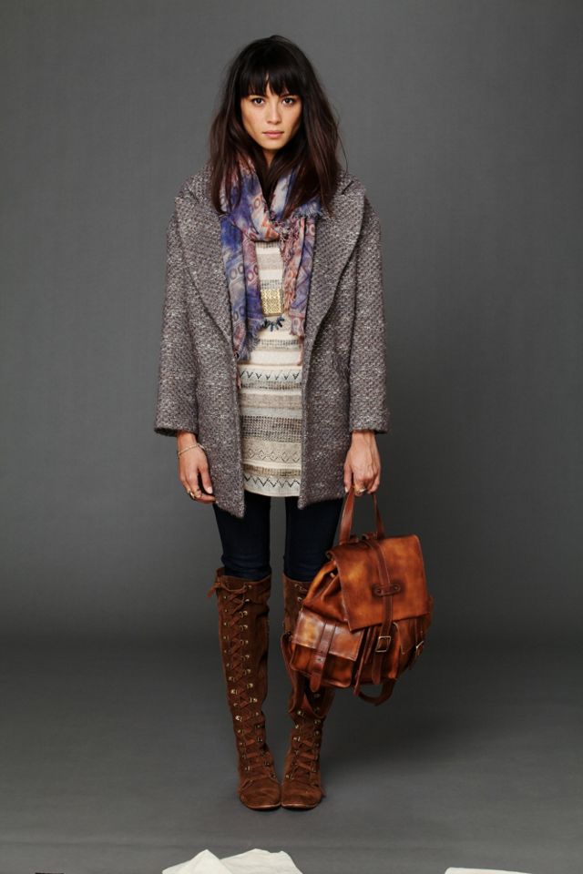 Golden Sun Tweed Coat #5