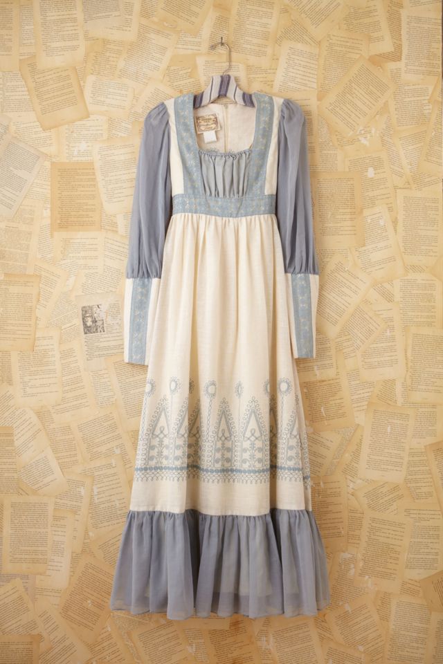 Vintage Blue and White Gunne Sax Dress | Free People