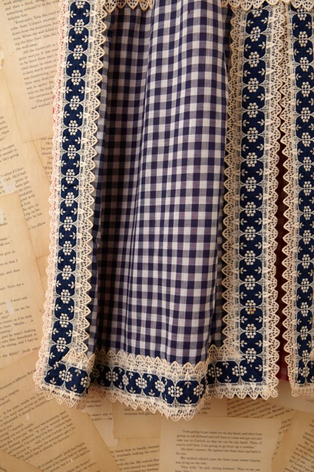 Vintage Gingham and Crochet Dress #4