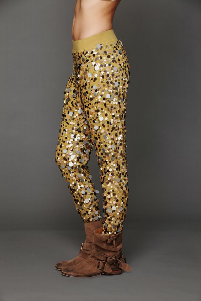 Free people sequin joggers sale