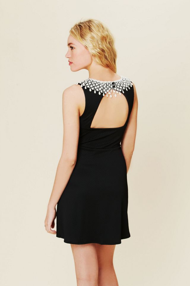 Waffle Knit Collar Dress #1