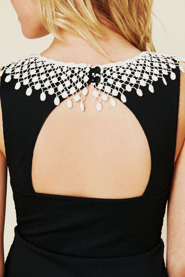 Waffle Knit Collar Dress #3