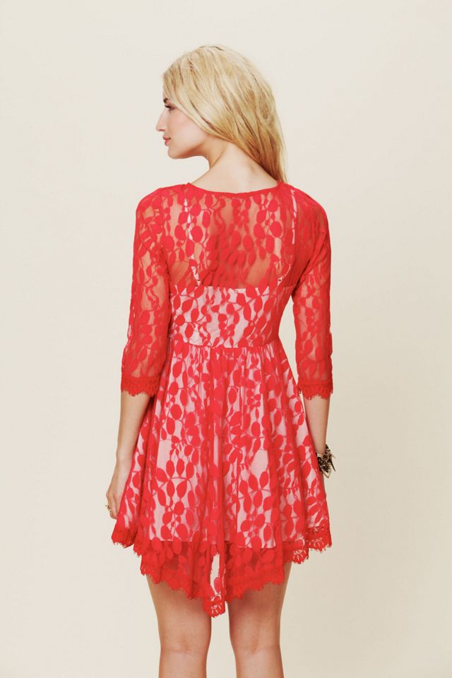 Floral Mesh Lace Dress