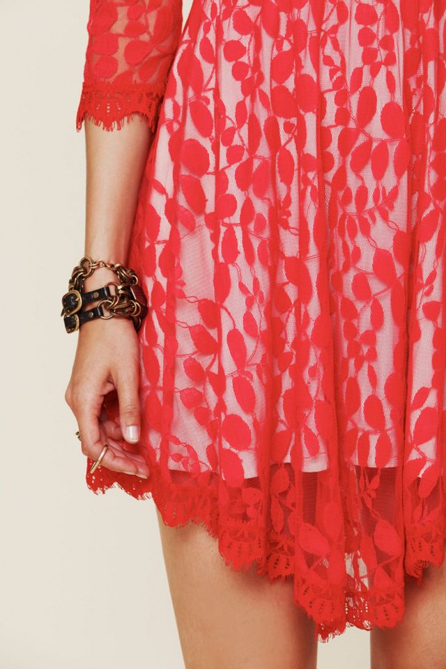 Floral Mesh Lace Dress