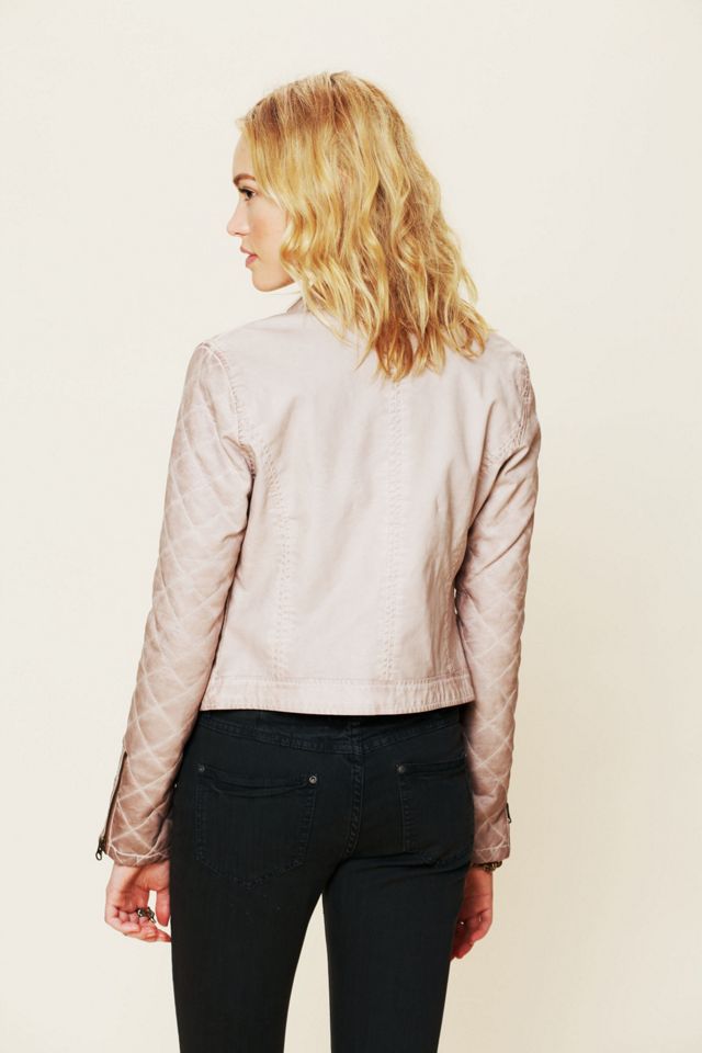 Quilted Vegan Leather Jacket #1