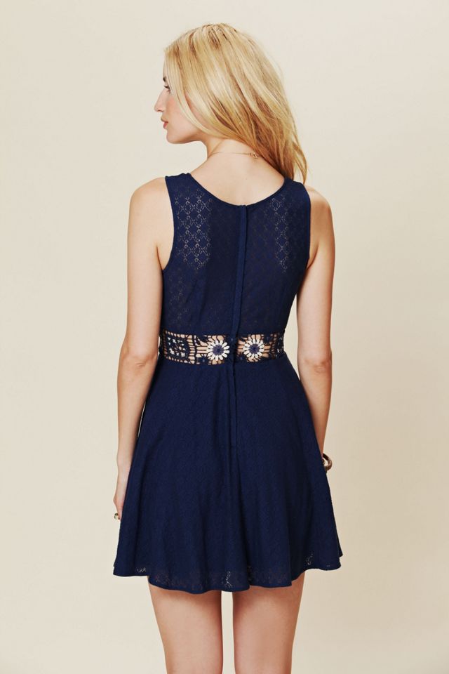 Colorblock Daisy Fit and Flare Dress #1