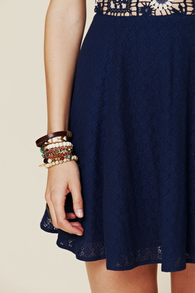 Colorblock Daisy Fit and Flare Dress #4