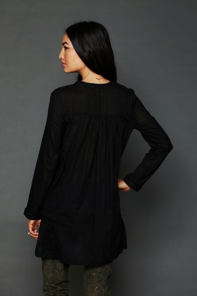 Long Sleeve Pintuck Texture Tunic #1