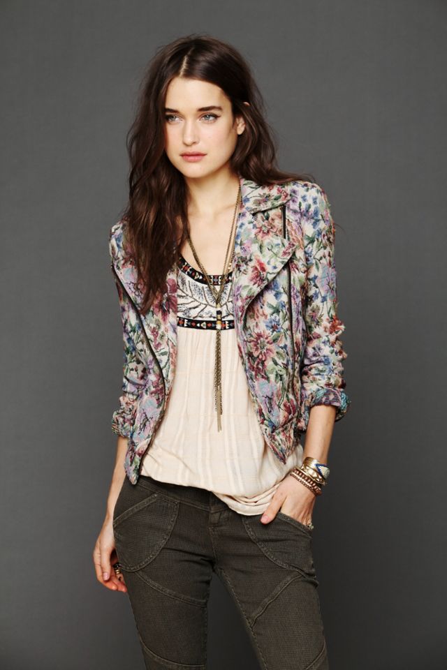 Free people floral discount jacket