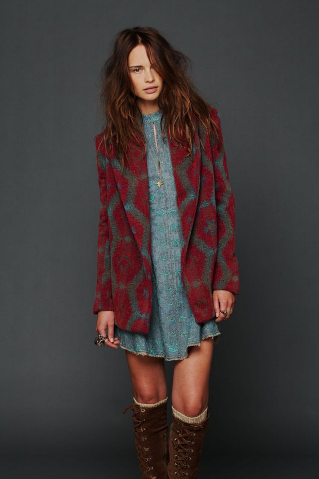 Changing Patterns Wool Swing Coat #1
