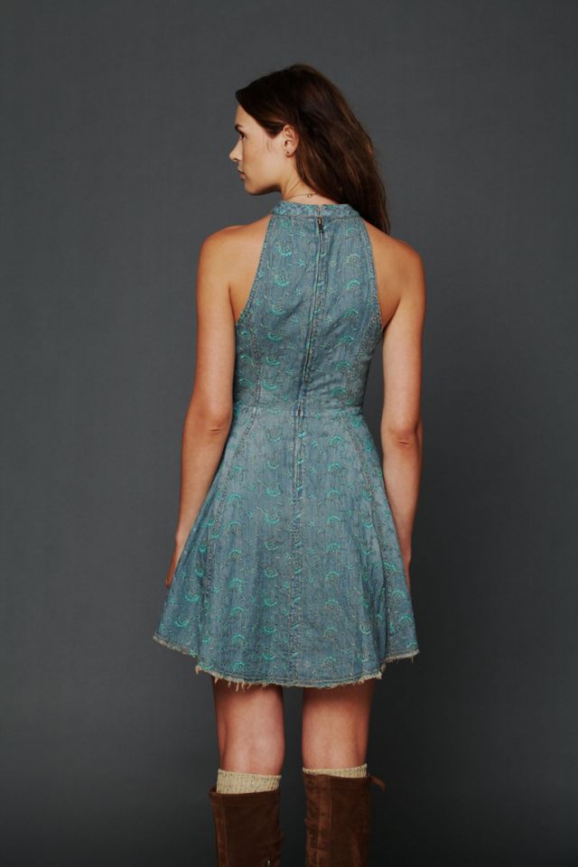 Trailing Crescent Chambray Dress #1