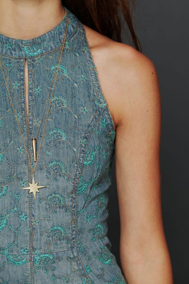 Trailing Crescent Chambray Dress #2