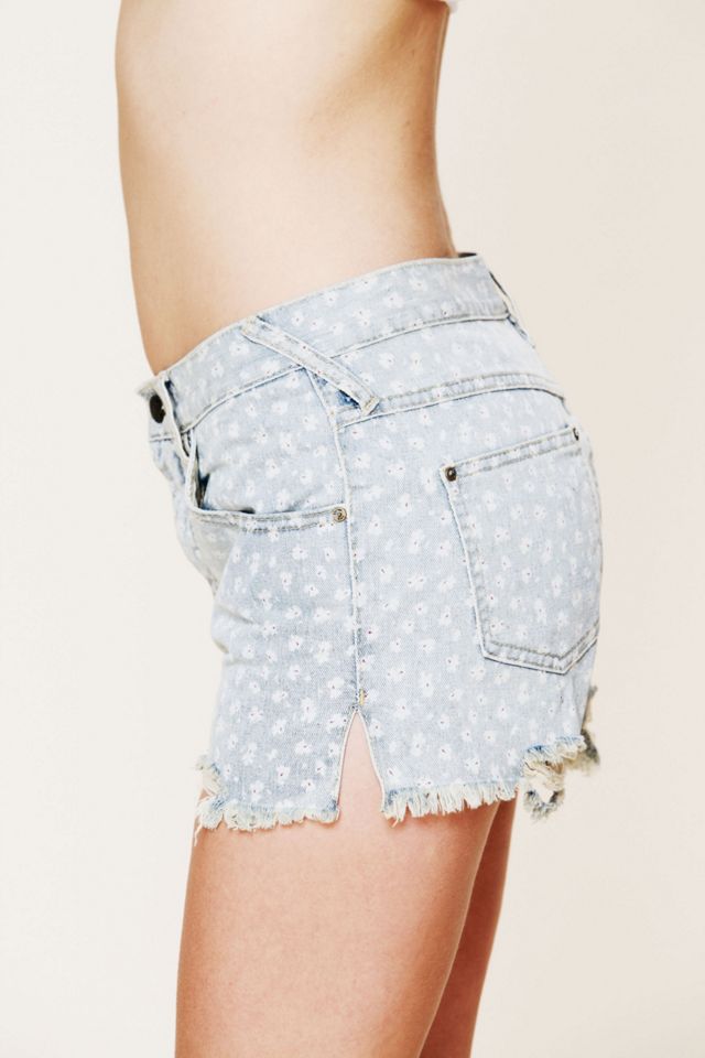 Floral Printed Ditsy Denim Shorts #3