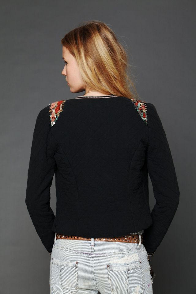 Bold Shoulder Quilted Jacket #1