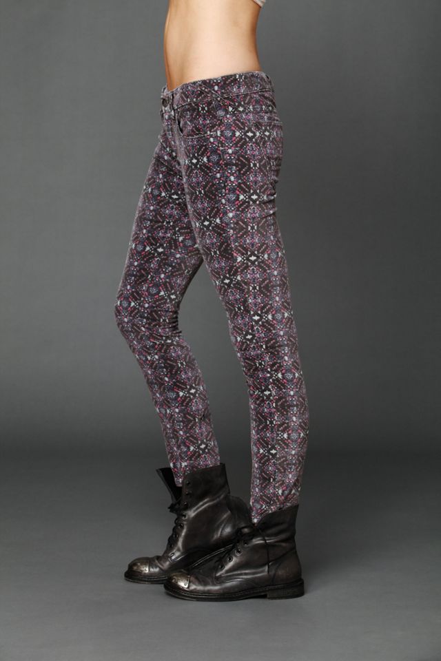 Printed Velvet Skinny #3