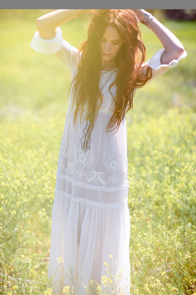 White Romance Embroidered Maxi #4