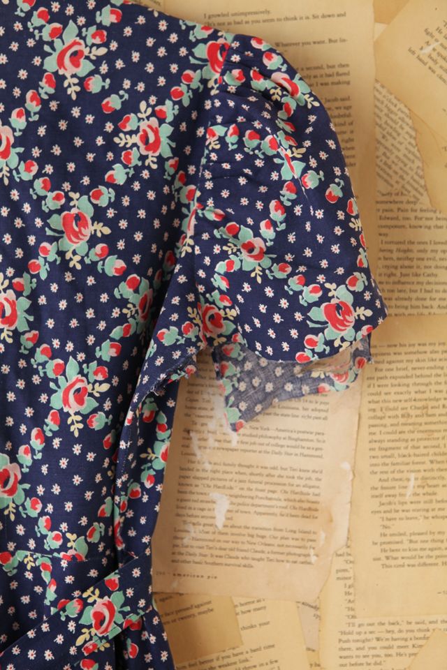 Vintage Blue Floral Dress #5