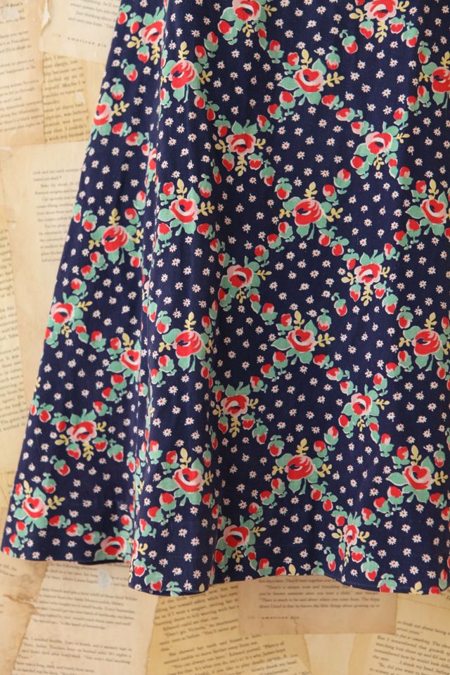 Vintage Blue Floral Dress #8