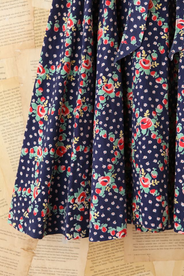 Vintage Blue Floral Dress #9